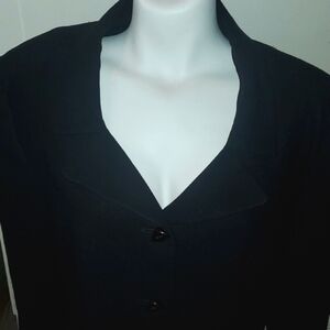Le Suit Black Blazer Timeless Design Size 14